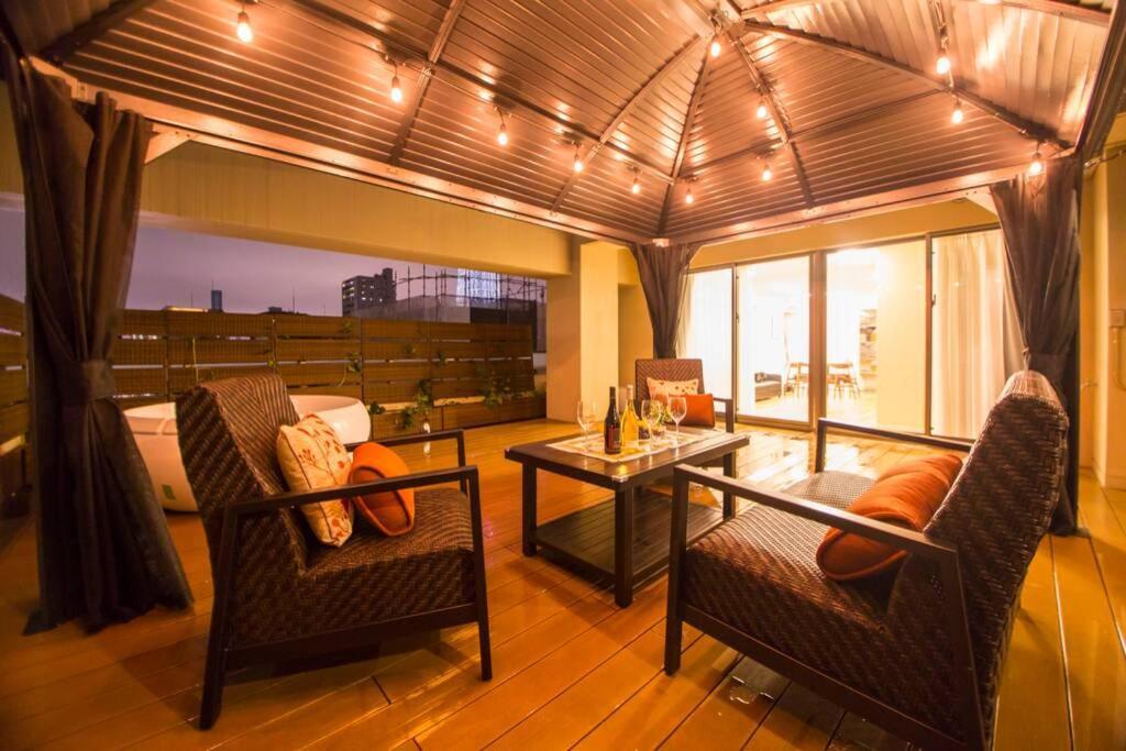 Ferienwohnung Oshiage Sky View Terrace Penthouse Präfektur Tokio Exterior foto