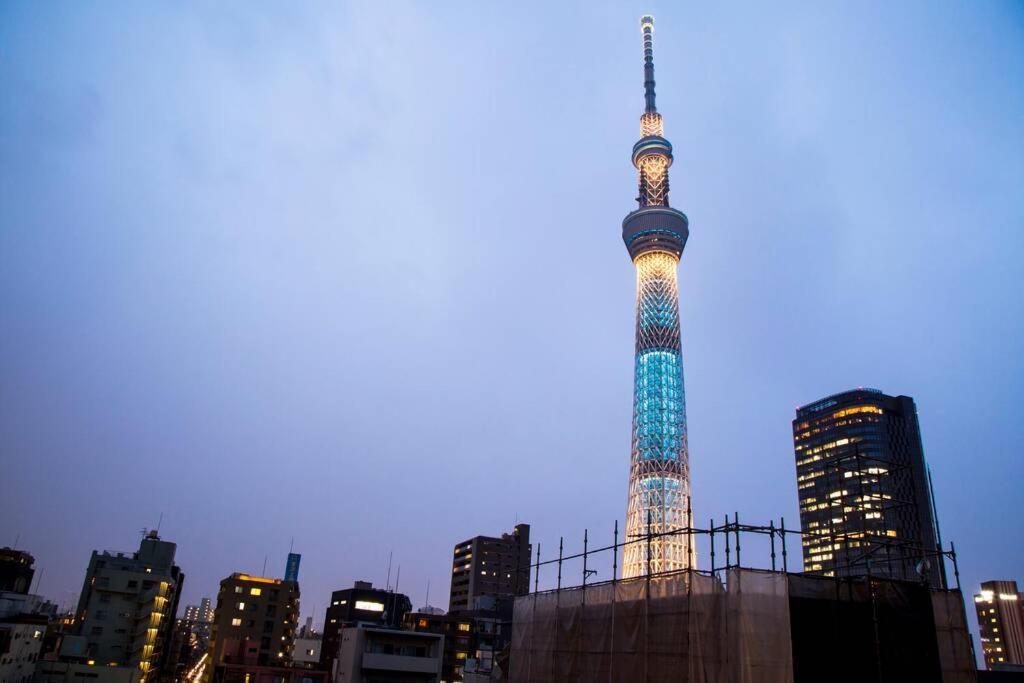 Ferienwohnung Oshiage Sky View Terrace Penthouse Präfektur Tokio Exterior foto